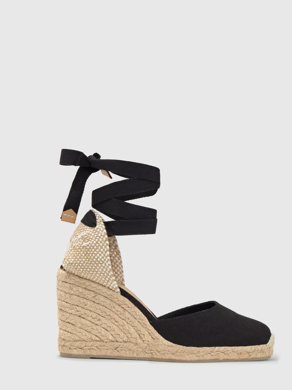 Castañer Espadrille Wedge Sandal with Wrap Tie NEW